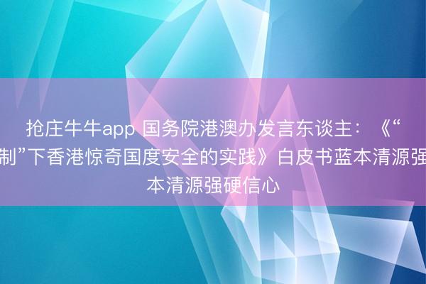 抢庄牛牛app 国务院港澳办发言东谈主：《“一国两制”下香港惊奇国度安全的实践》白皮书蓝本清源强硬信心