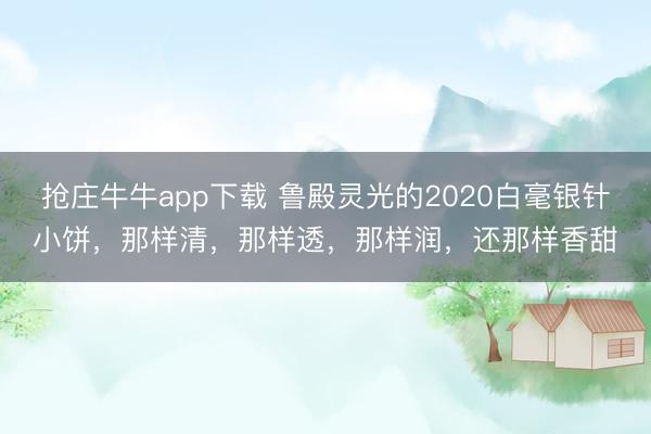抢庄牛牛app下载 鲁殿灵光的2020白毫银针小饼，那样清，那样透，那样润，还那样香甜