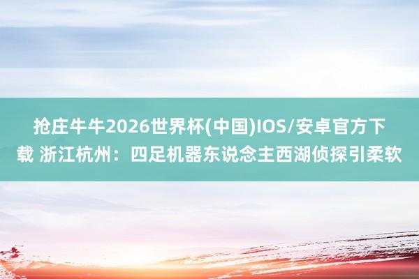 抢庄牛牛2026世界杯(中国)IOS/安卓官方下载 浙江杭州：四足机器东说念主西湖侦探引柔软