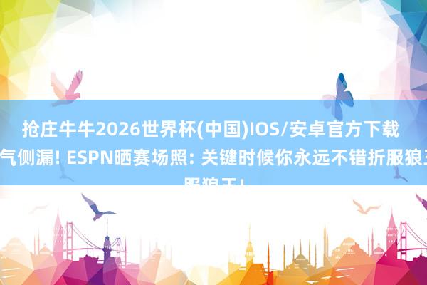 抢庄牛牛2026世界杯(中国)IOS/安卓官方下载 霸气侧漏! ESPN晒赛场照: 关键时候你永远不错折服狼王!
