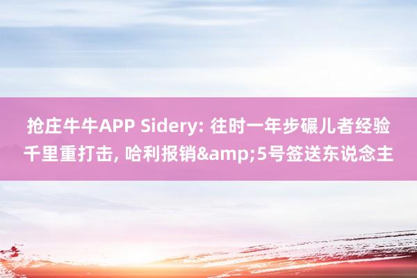 抢庄牛牛APP Sidery: 往时一年步碾儿者经验千里重打击， 哈利报销&5号签送东说念主