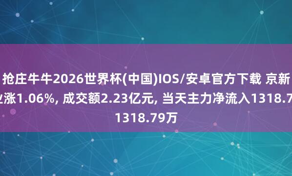 抢庄牛牛2026世界杯(中国)IOS/安卓官方下载 京新药业涨1.06%， 成交额2.23亿元， 当天主力净流入1318.79万